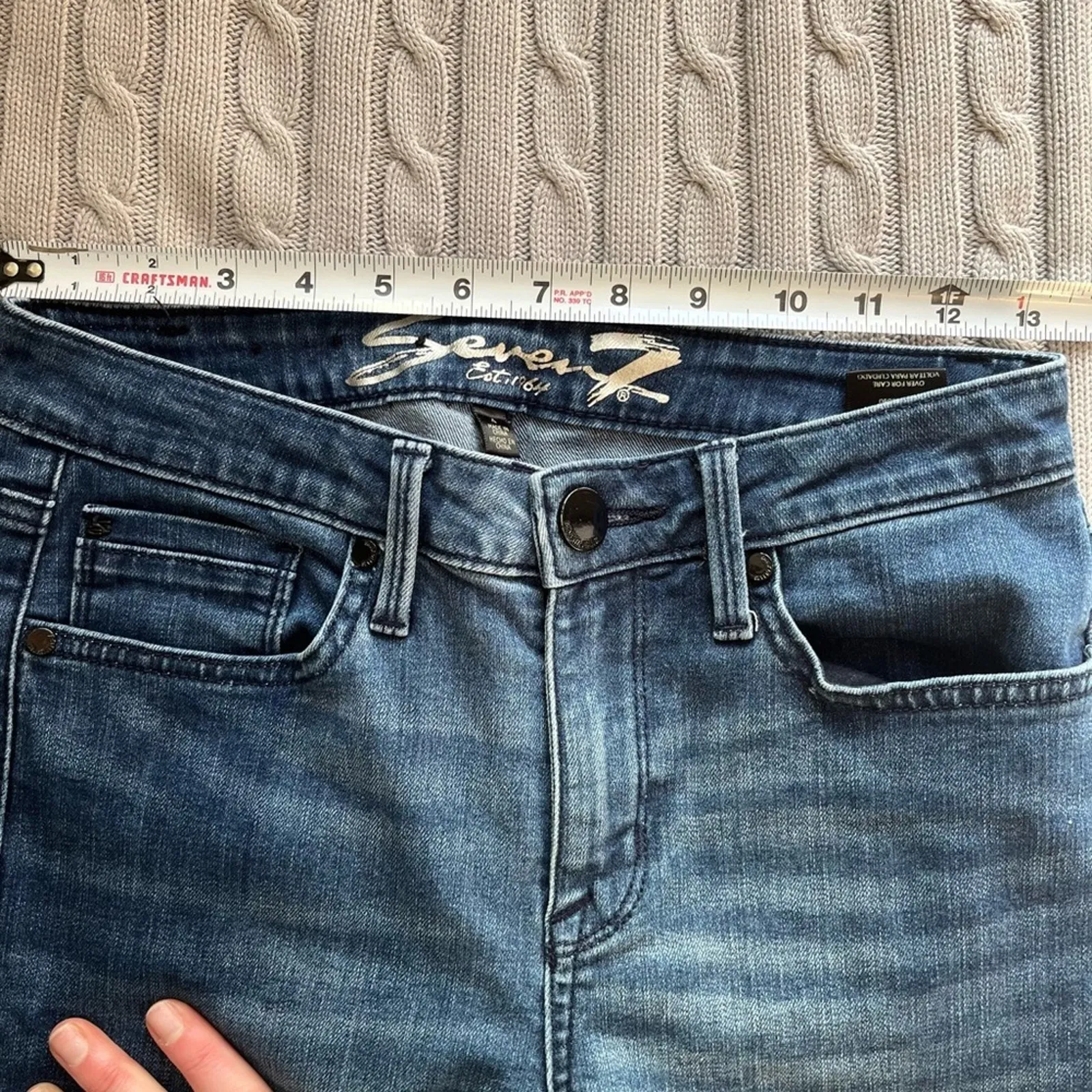 Seven7 Women’s Mid Rise Skinny Jeans Sz 4​ - Image 6