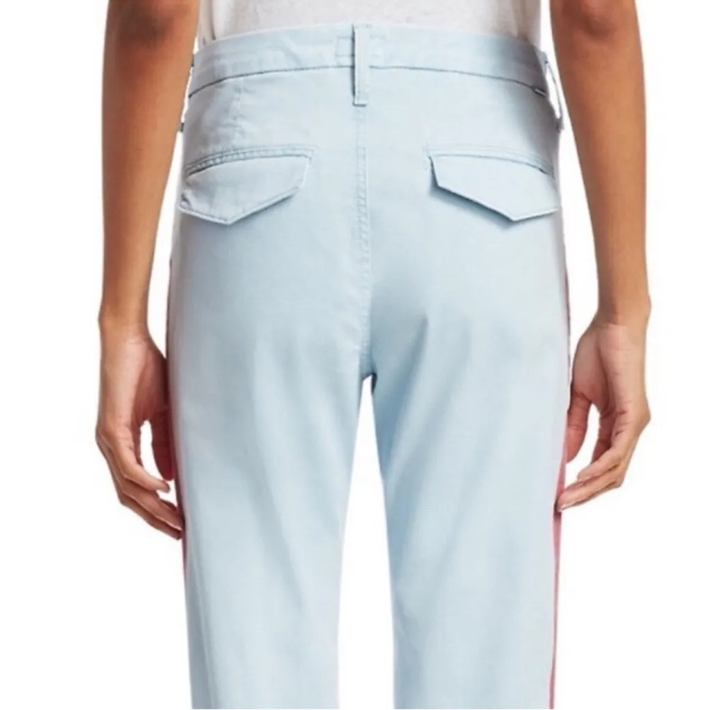 MOTHER The Shaker Prep Fray Tapered Leg chino Killing Time Blue/Red Size 30 Blue - Image 8