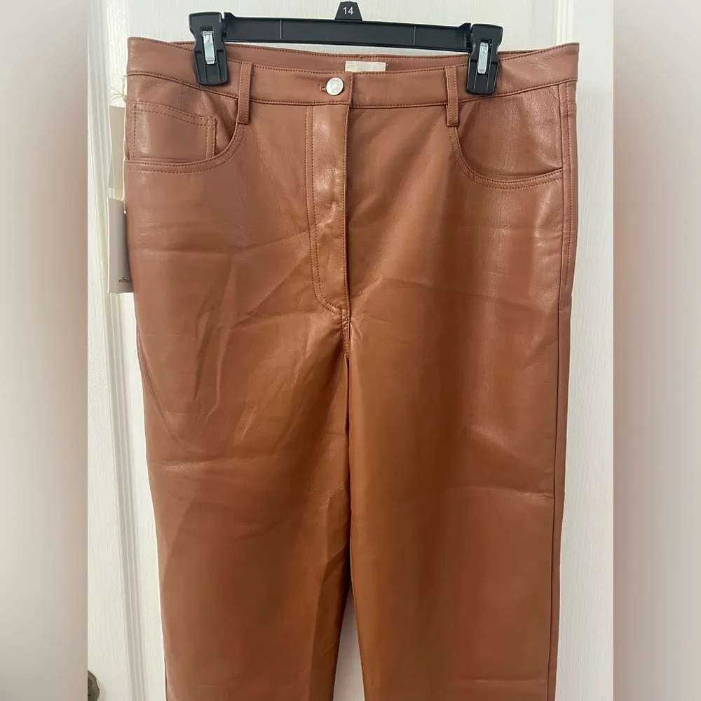 Aritzia Wilfred The Melina™ Cropped Pant Color  Epicurean Brown (Size 14) - Image 10