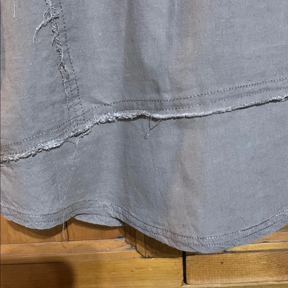 We The Free Brown Cuffed Sleeve Crop Button Down Shirt - Image 8