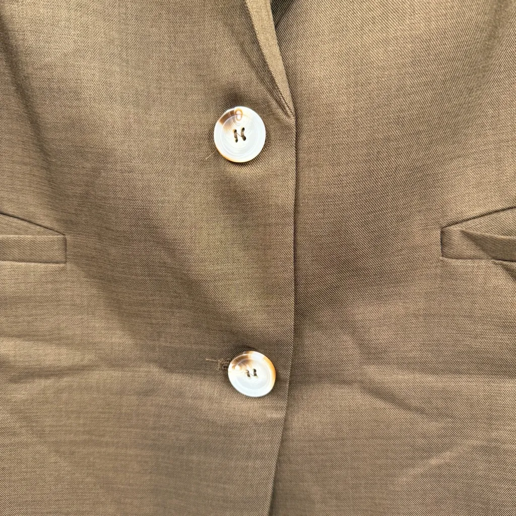 Pretty Garden Chocolate Brown Blazer Women’s M Classic suit Jacket NWT - Image 3