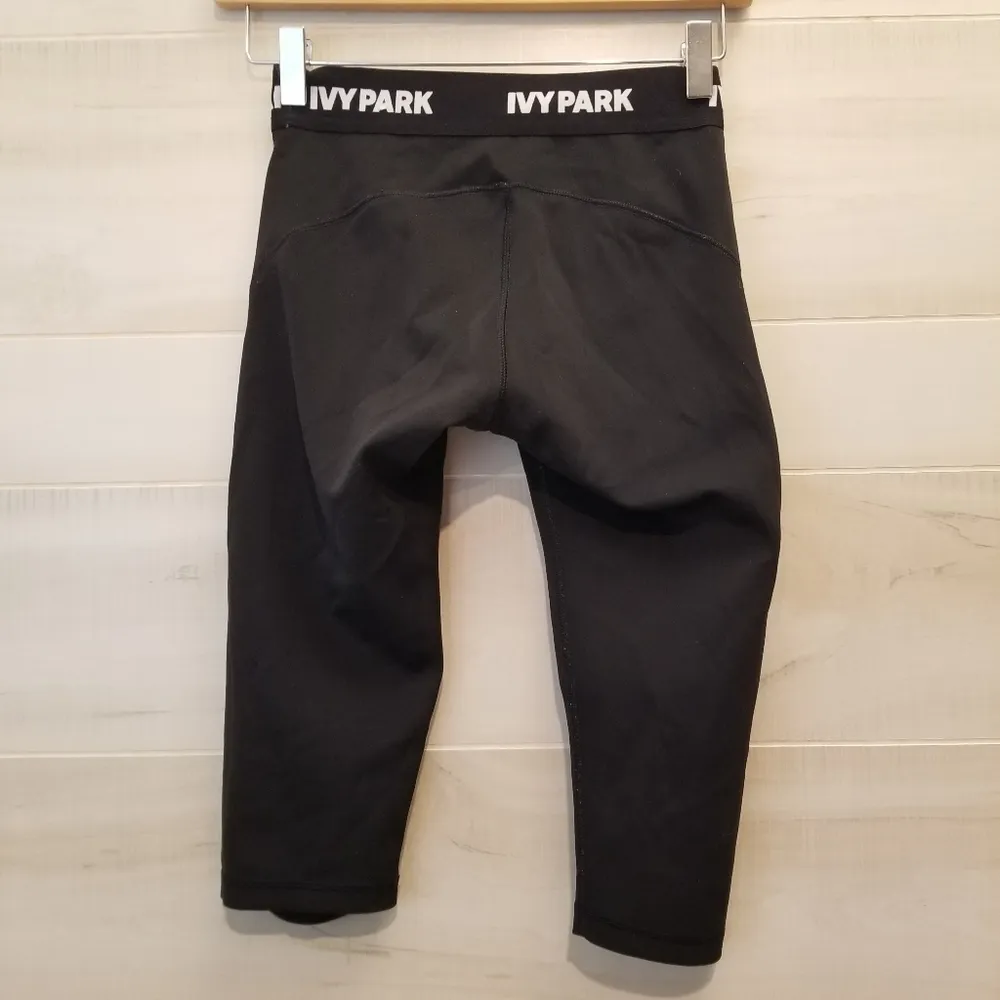 {S} Ivy Park Sculpted Capri  Black Leggings Beyonce Active Athleisure Loungewear - Image 3