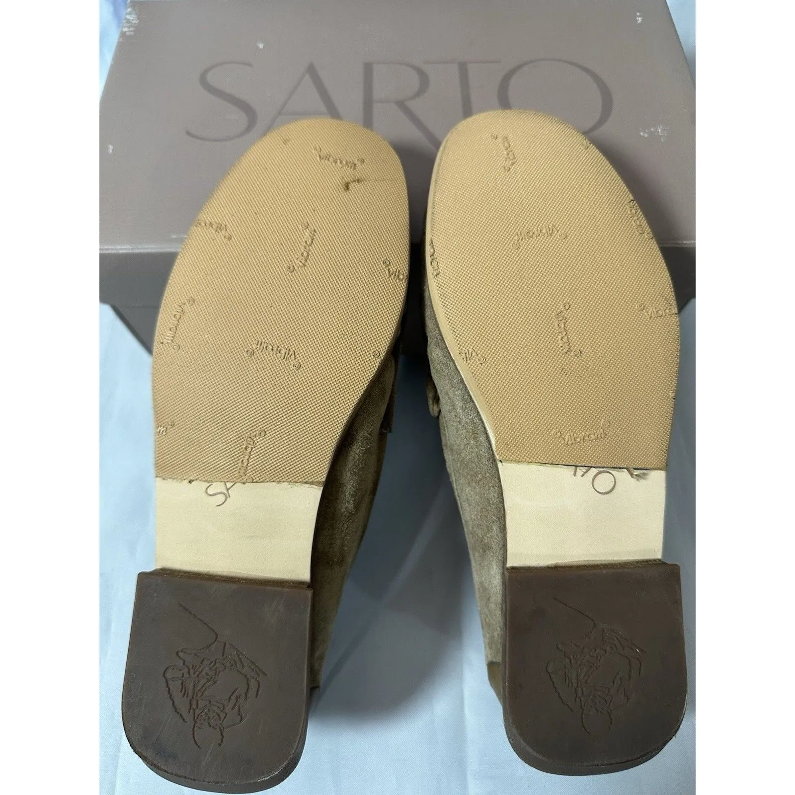SARTO Franco Sarto Women's A. Gina Moc Toe Classic Loafer Tan Suede Sz 6M - Image 10