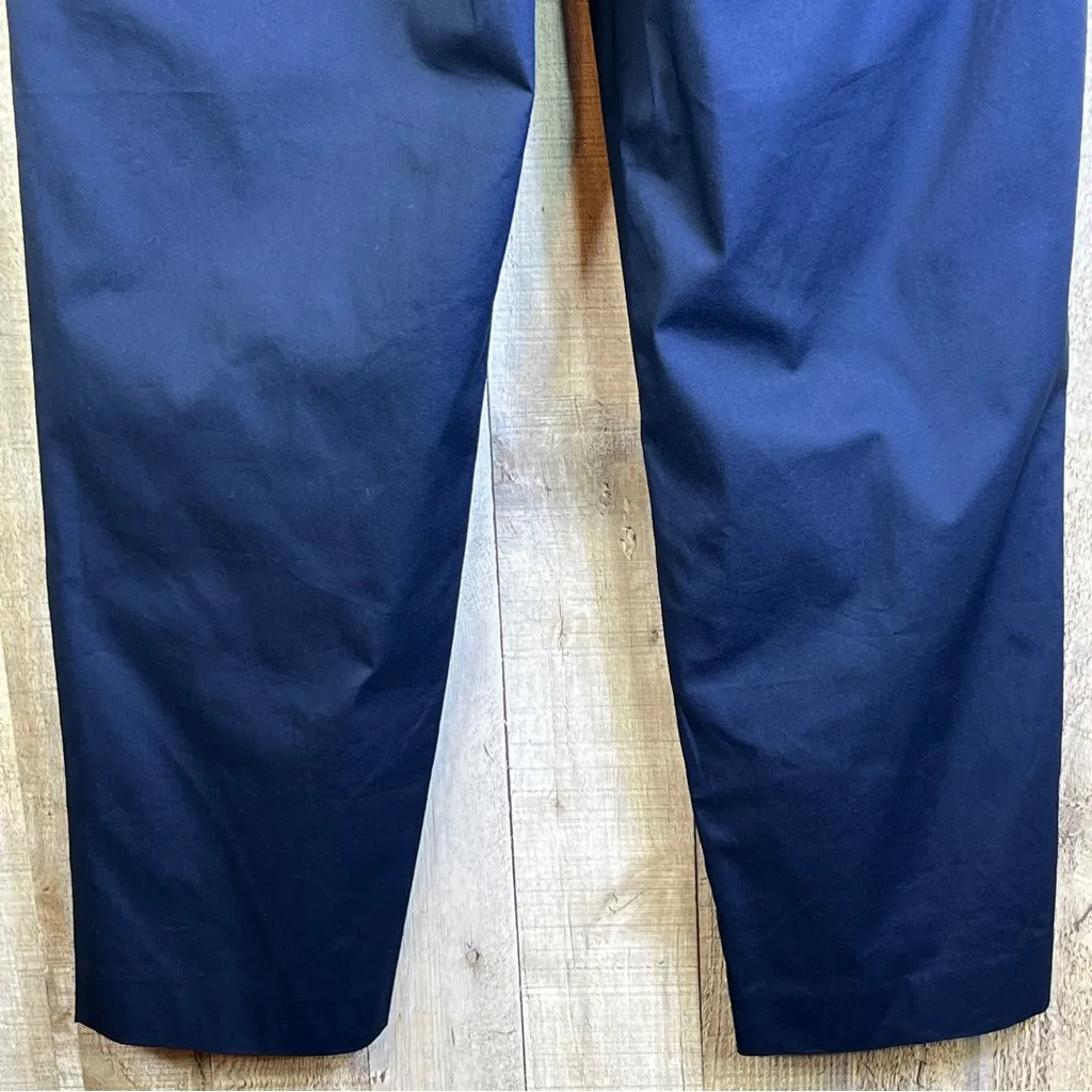 Alfani Size 6 Navy Blue Cropped Trousers with Mock Back Pockets & Zipper Closure - Image 8