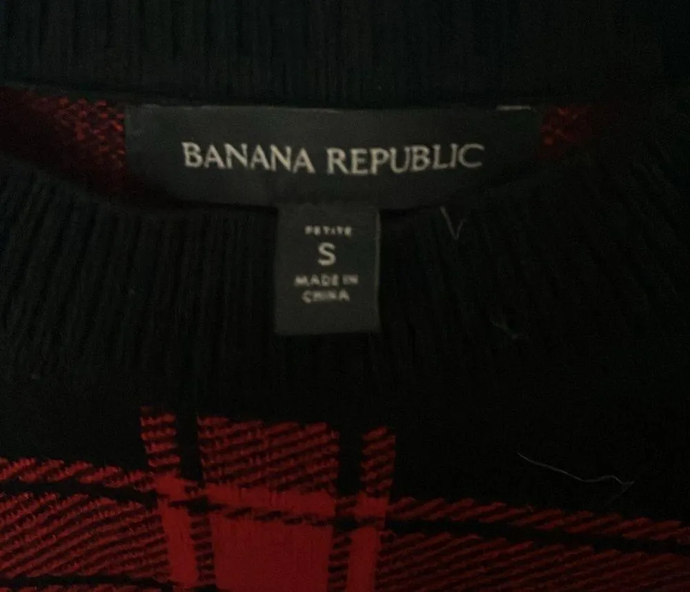 : Black/Red Lightweight sweater- Stretch- S - Image 2