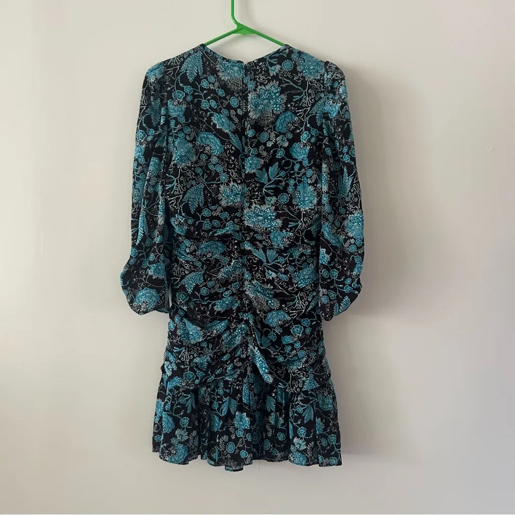 NEW Tanya Taylor Raven Blue Paisley Floral Mini Dress Size 6 - Image 9
