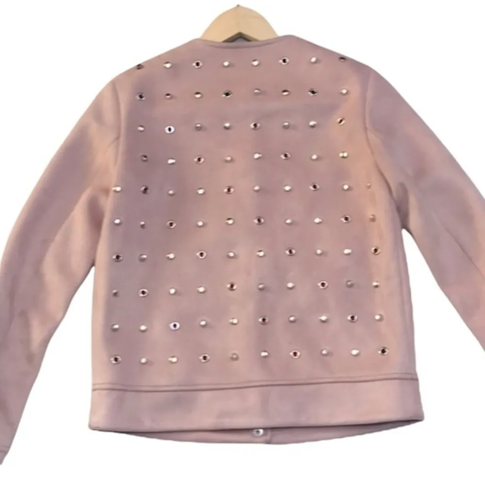 ZARA  Suede Effect Studded Jacket - Image 8