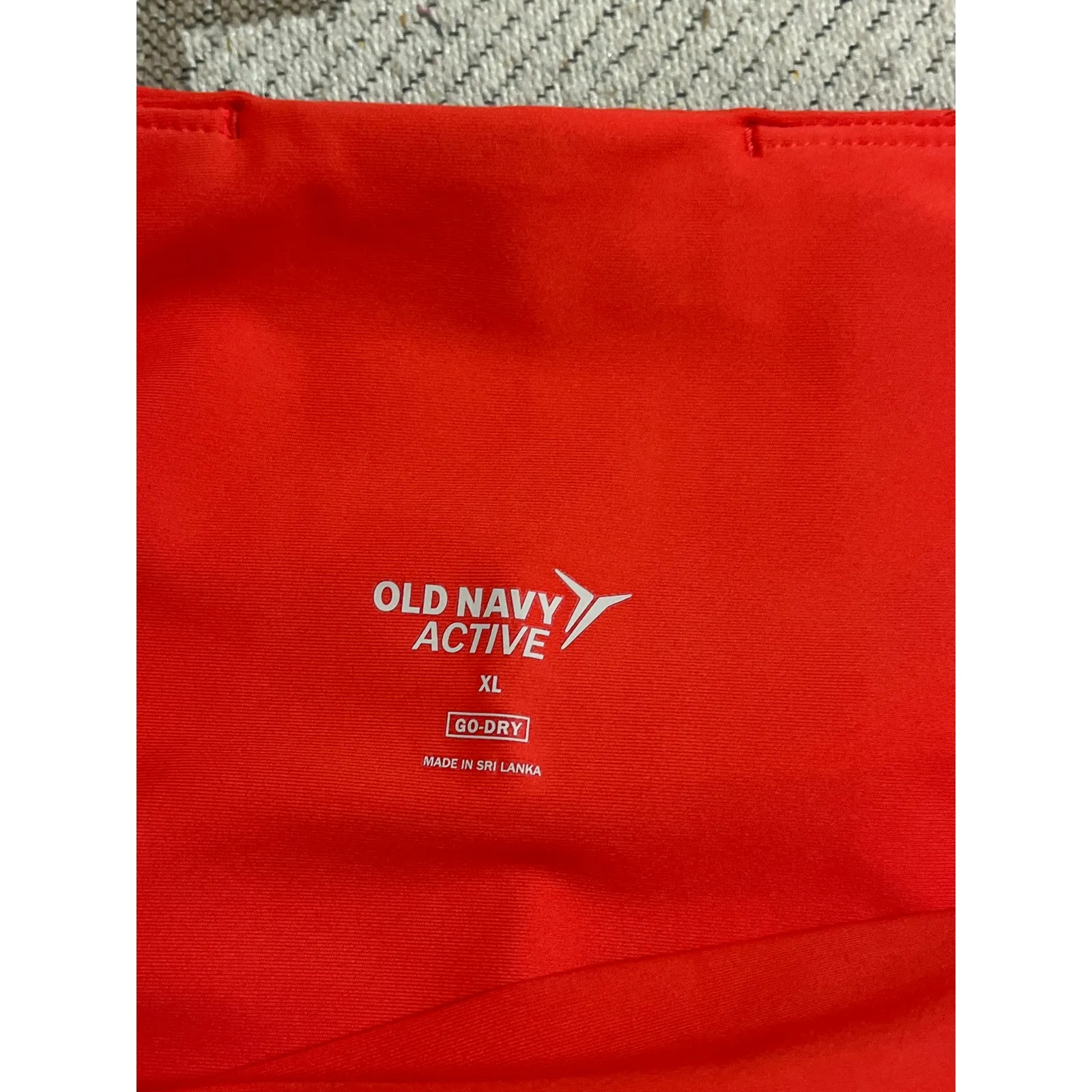 Old navy extra high rise go-dry leggings, size xl, NWT, Bright Coral, MSRP $50 - Image 11