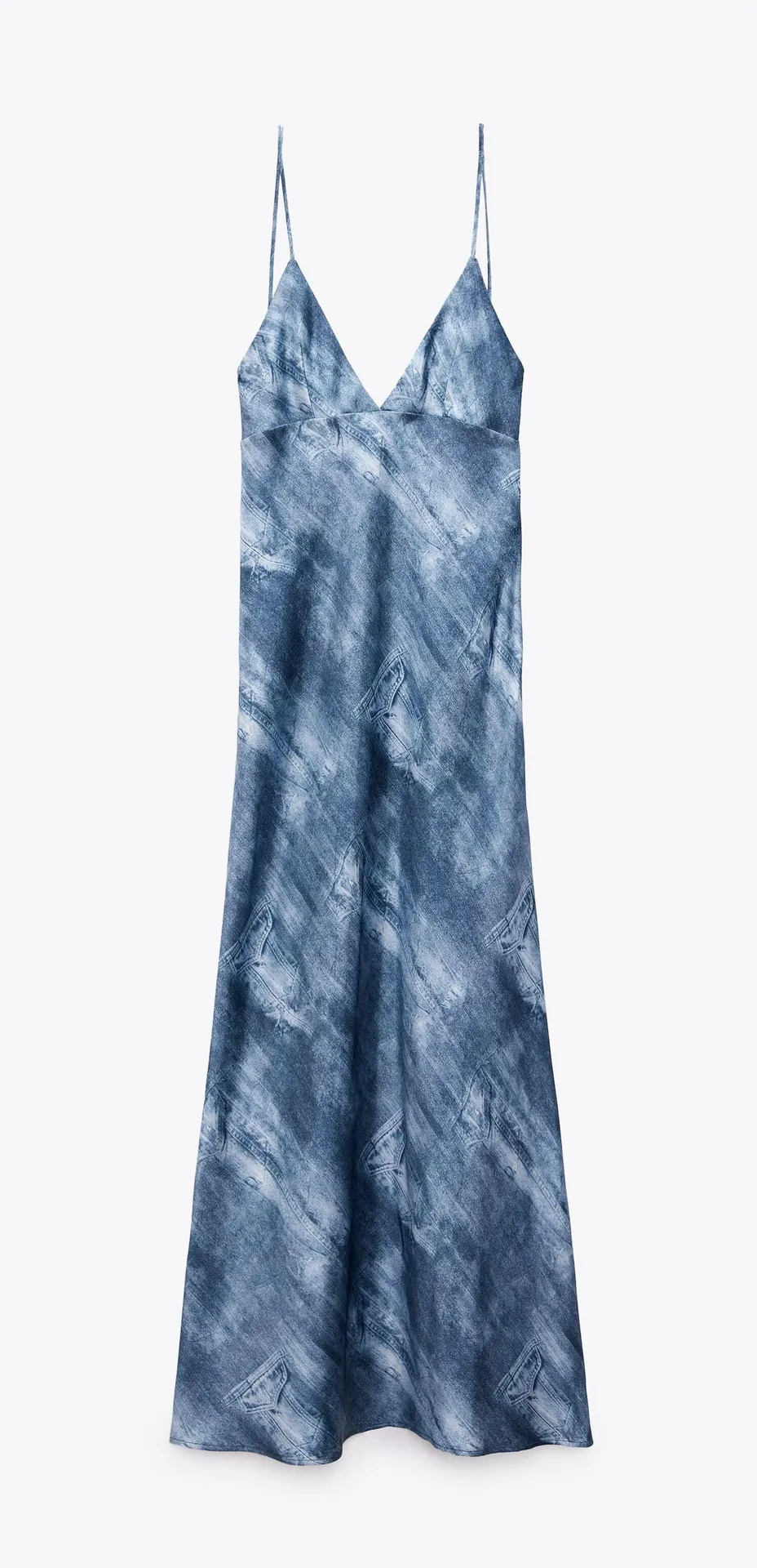 dress maxi denim effect jeans casual summer - Image 13