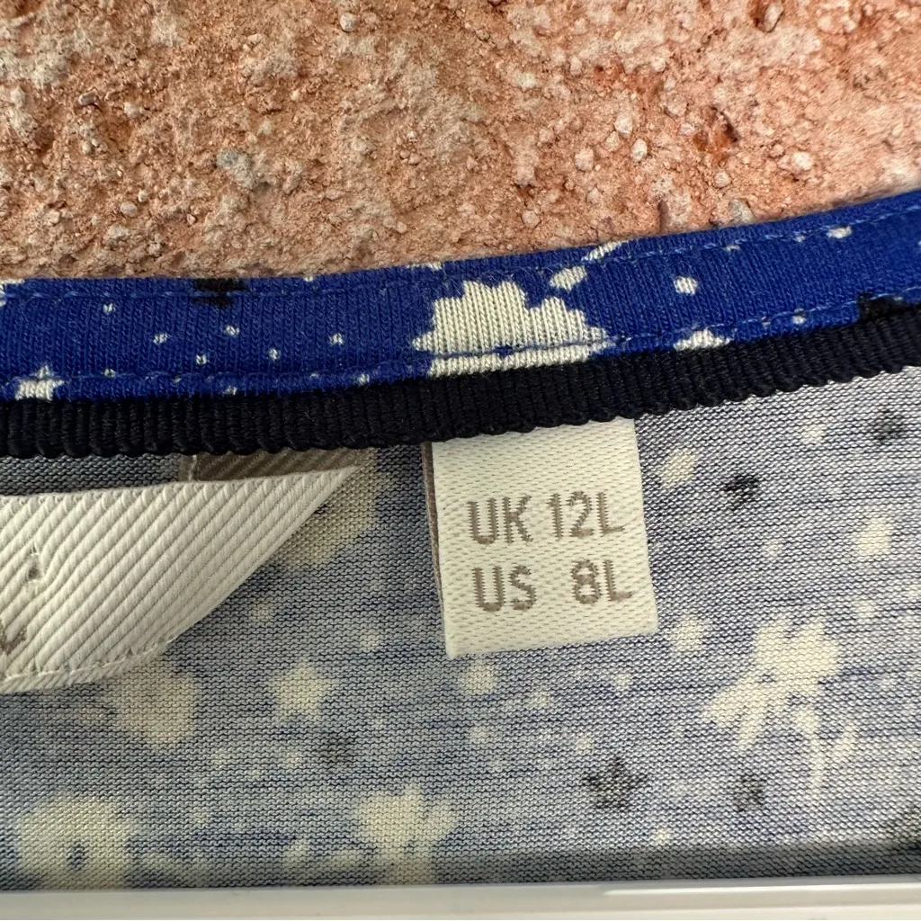 Boden Talia Jersey Knit Dress Knee Length NEW Women’s 8 Long Blue - Image 8