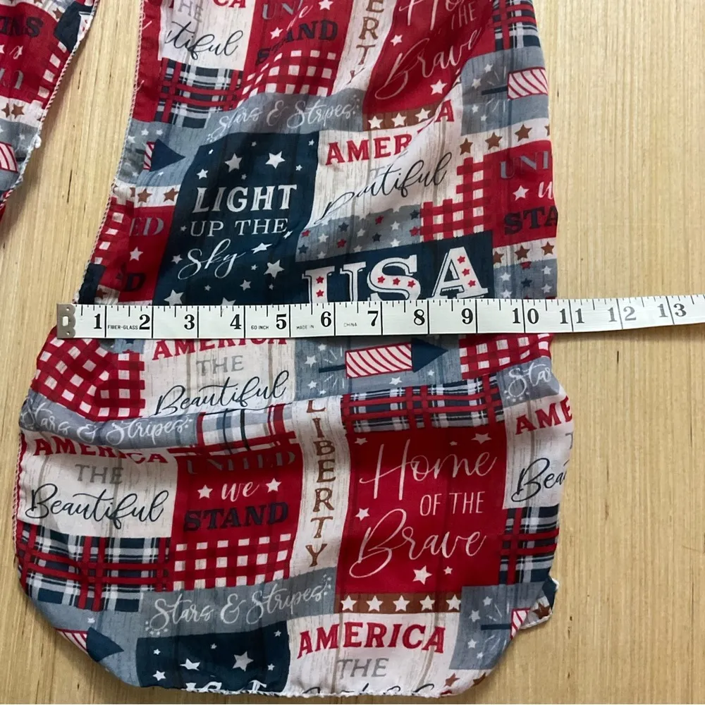 Womens Patriotic Theme Red, White, Blue Neck Style Scarf 100% Polyester - Image 2
