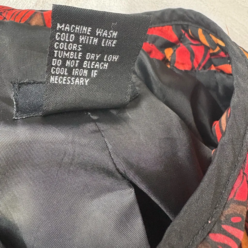 RQT Women's Sz XL Multicolored Quilted Full Zip Up Puffer Jacket Red - Image 9