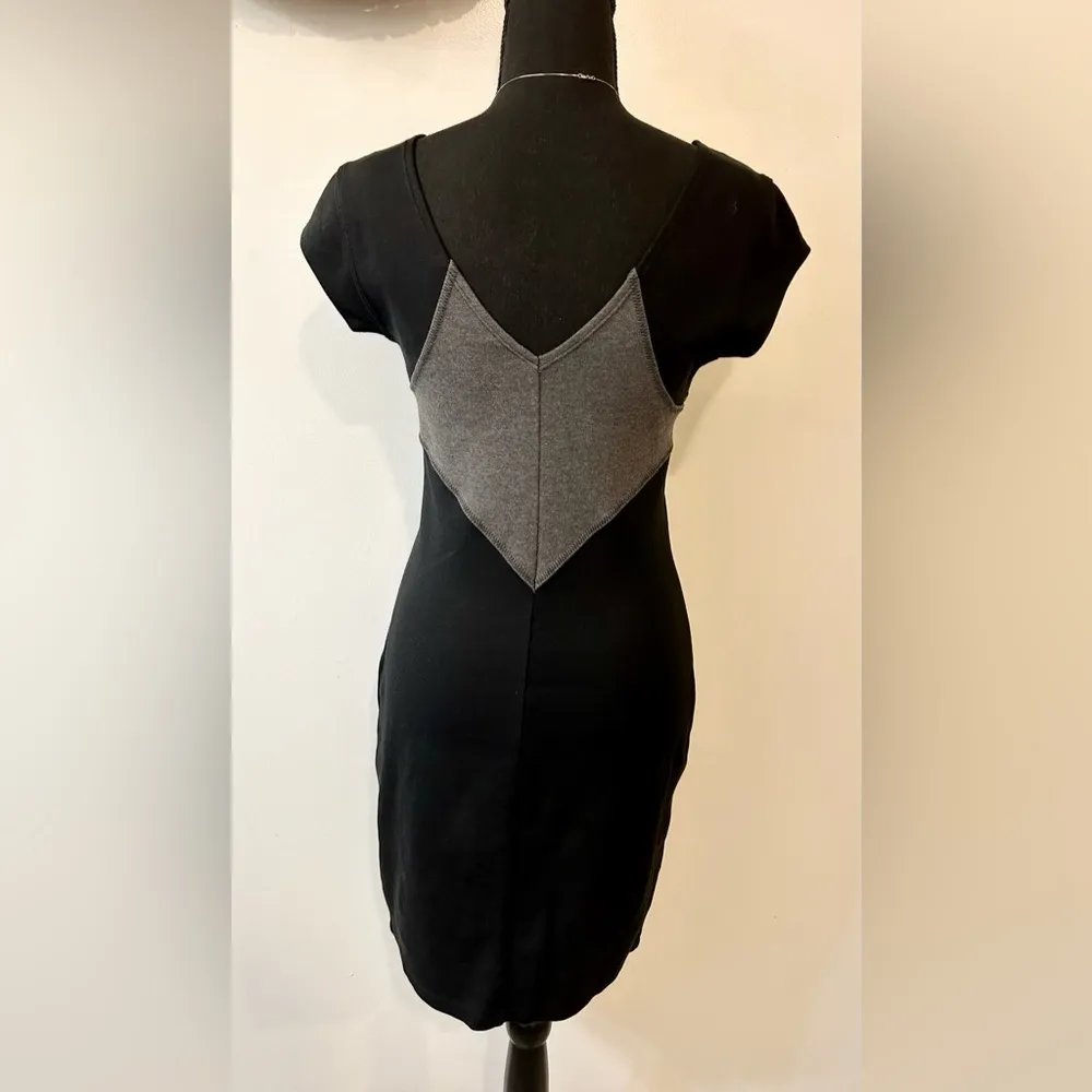 Black and Gray Illusion Colorblock Dress Size XS - Image 9