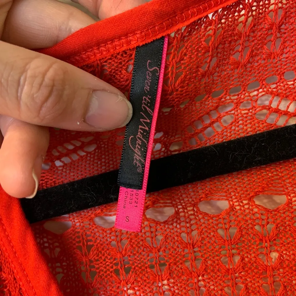 SM seven to midnight red knit long sleeve bodysuit - Image 6