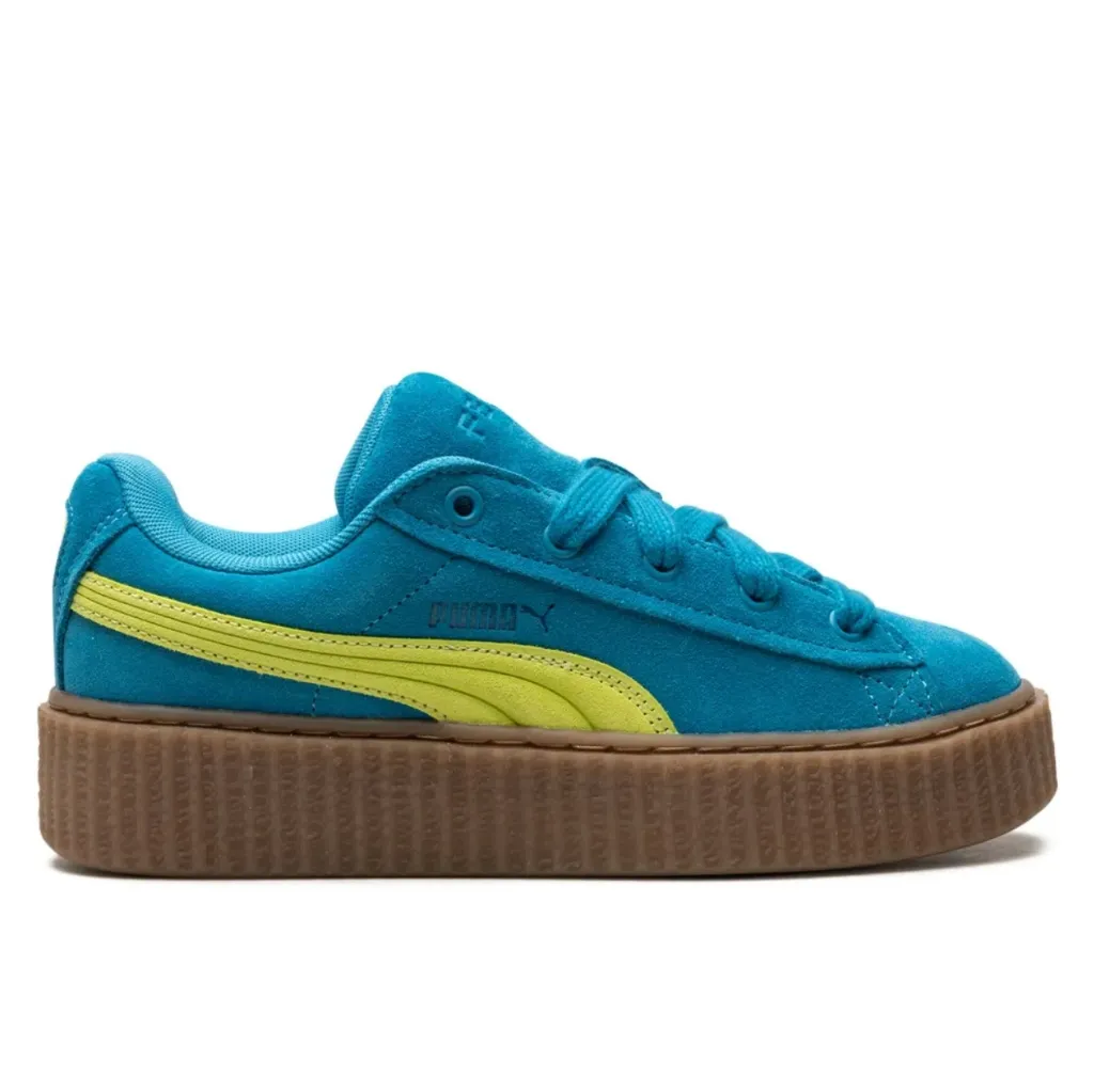NEW Puma x Fenty US 7 Aqua Yellow Phatty Suede Platform Creepers Sneakers Shoes - Image 2