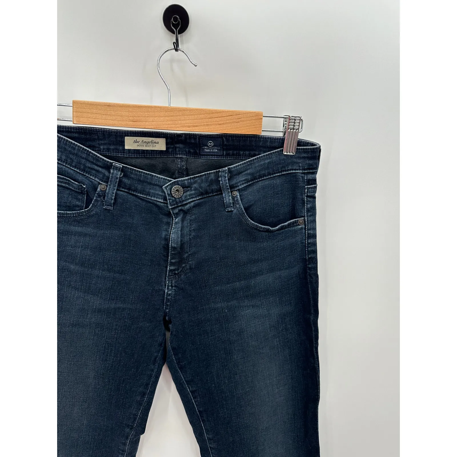 Adriano Goldschmied AG Dark Wash The Angelina Petite Boot Cut Denim Jeans 29R - Image 6