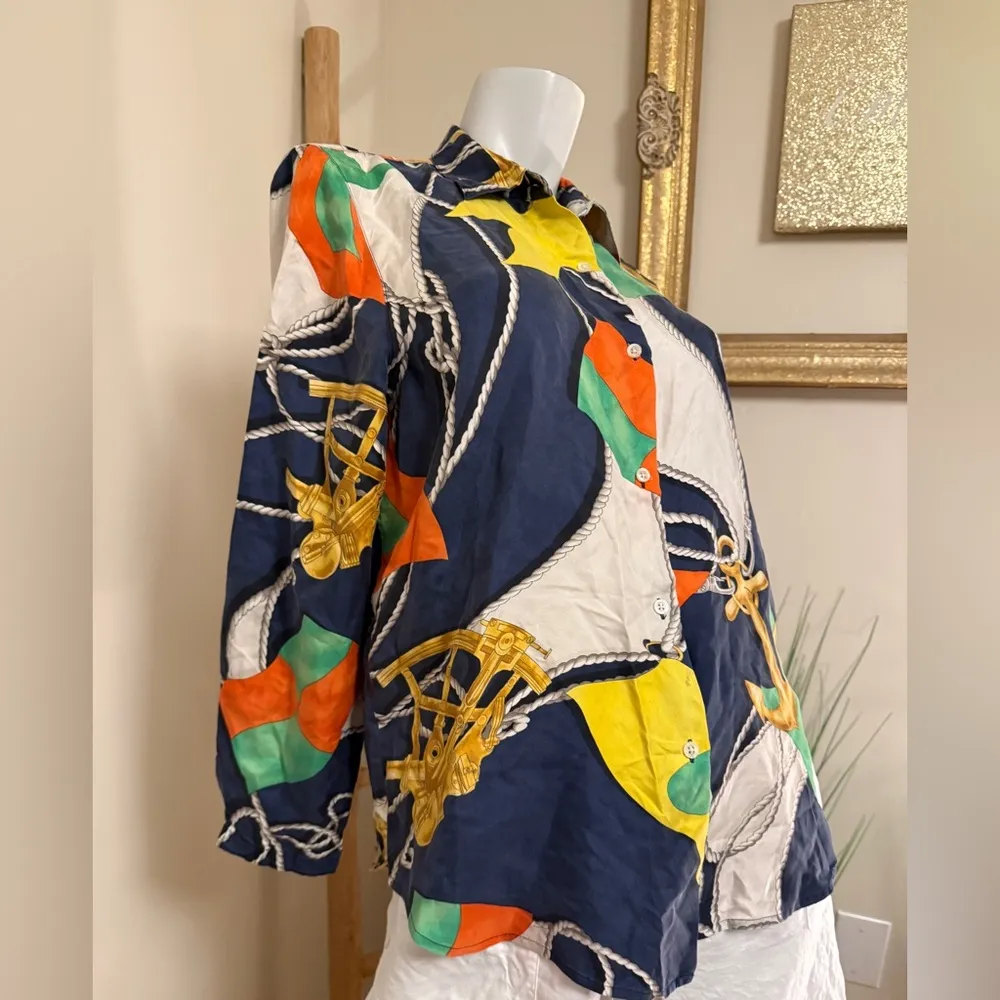 Lauren Ralph Lauren RARE HOLY GRAIL 90’s Silk Shirt 1992 1993 Archive 10 - Image 5