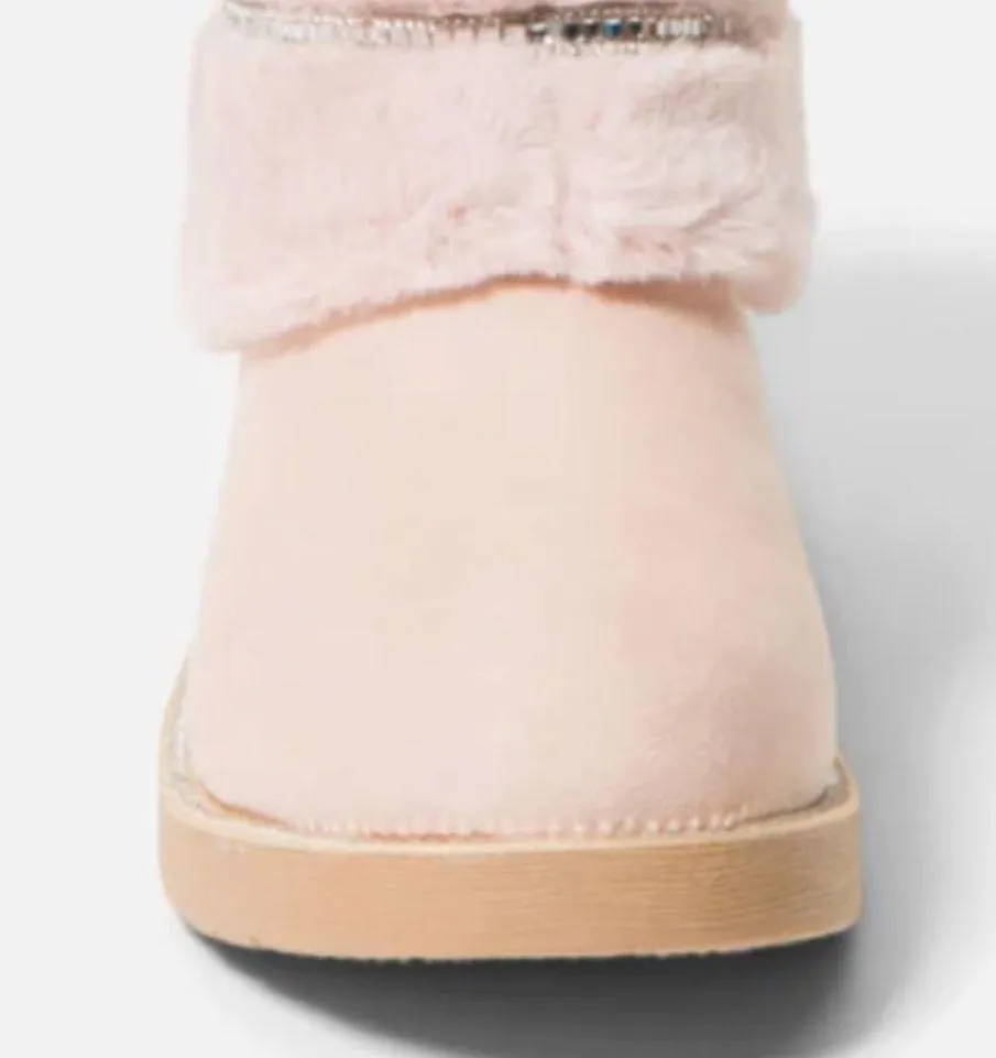NEW BEBE SOFT FUR LINED NAYELI BOOTS IN COLOR BLUSH SUDETTE - Image 6
