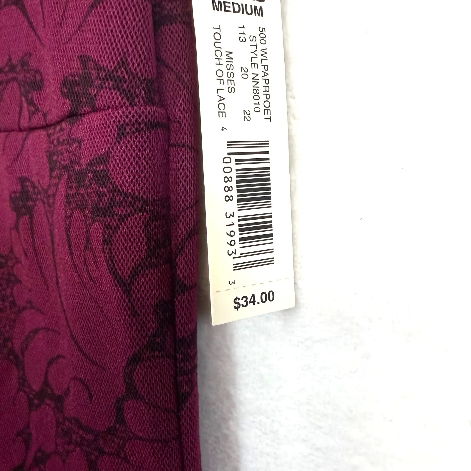 NWT Apt9 M Purple Lace Mesh Top Beaded Romantic Whimsy Goth Y2K Retro Fest Fairy - Image 11