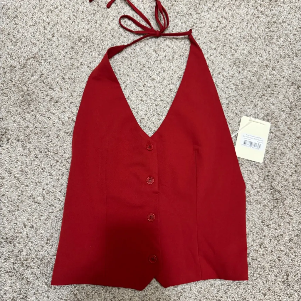 Peppermayo Ruby Red Vest Top - Image 3