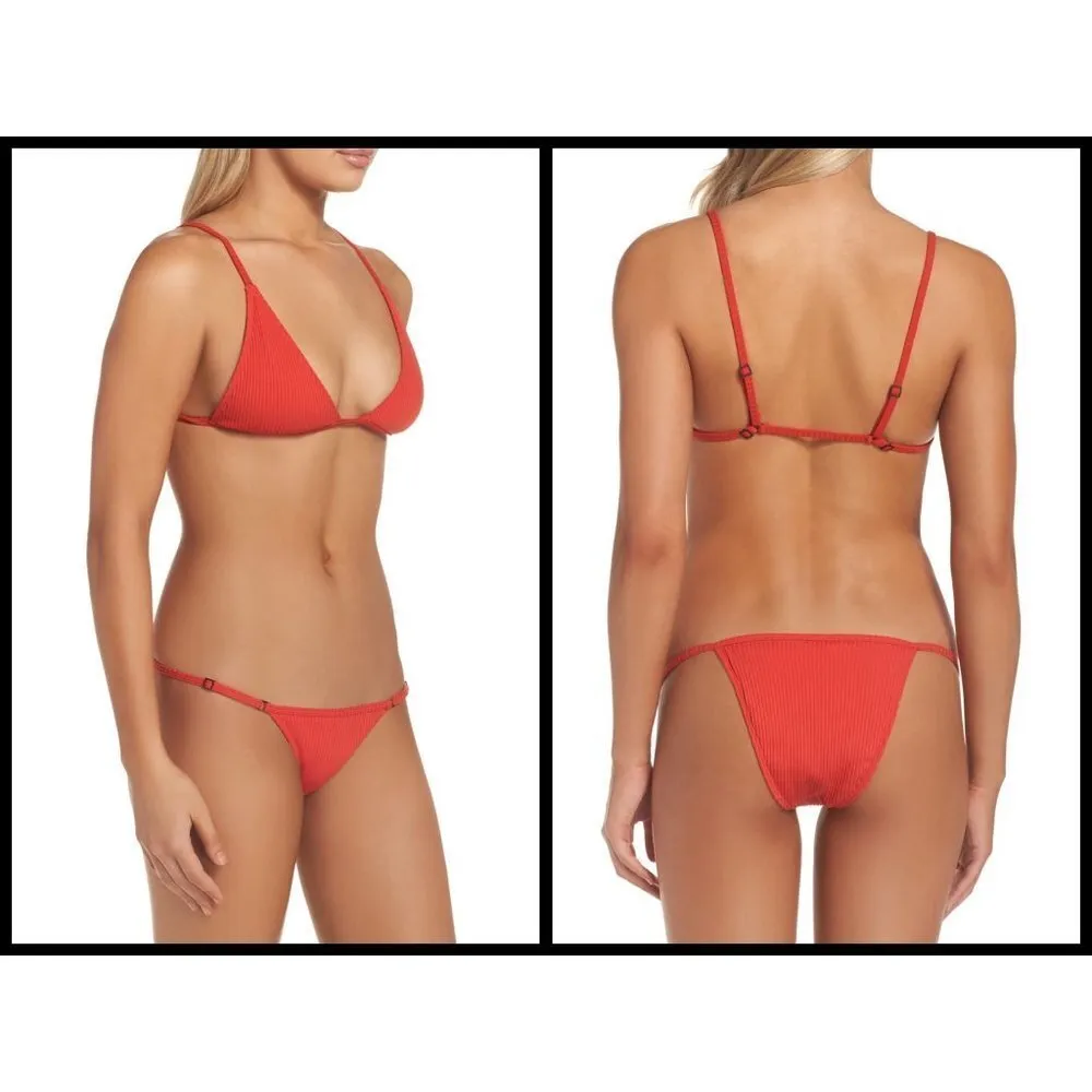 đź’•MINIMALE ANIMALEđź’• Mirage Briefs Bikini Bottom - Cherry Red Small S NWOT - Image 4
