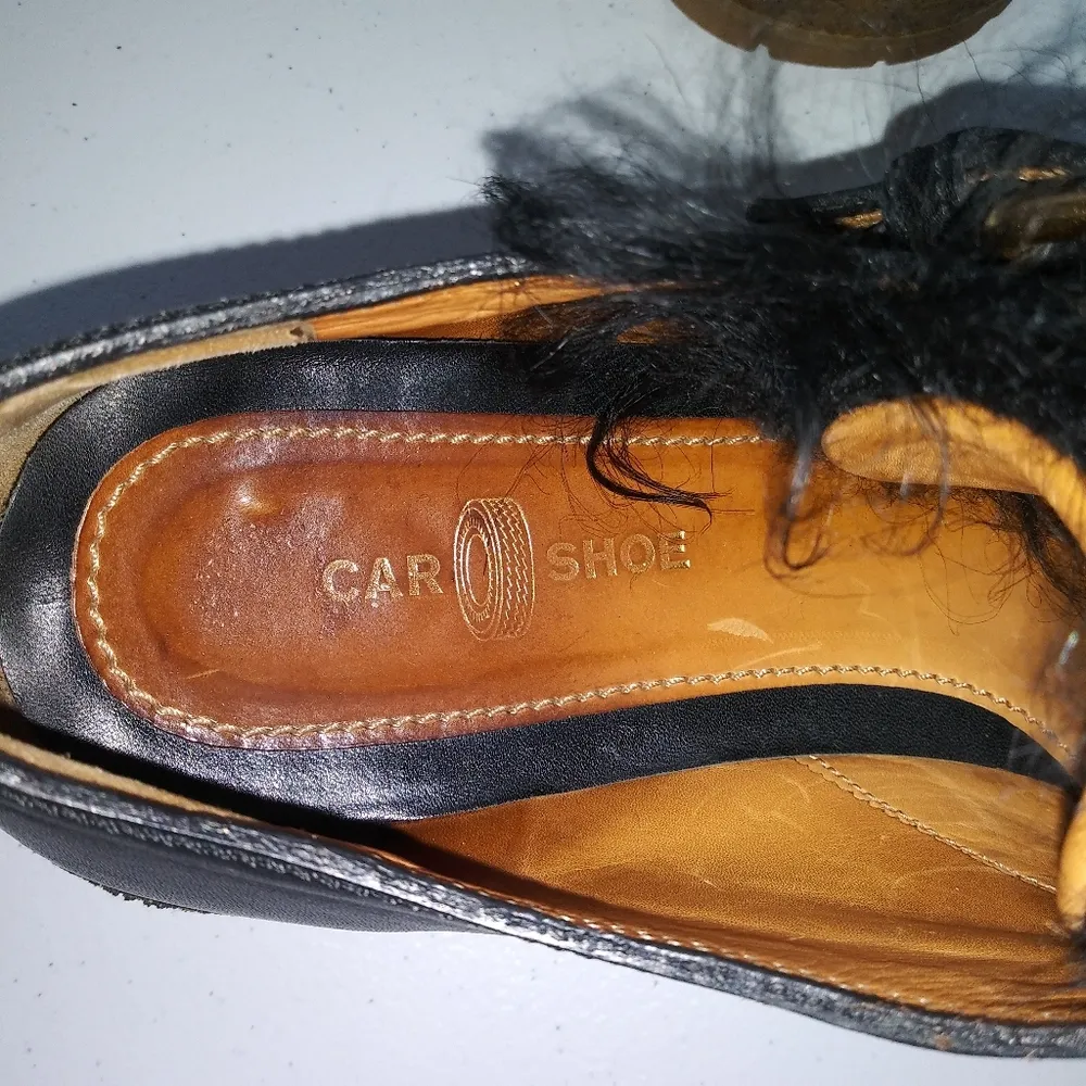 Car Shoe Olimpiadi St Moritz Black Scarpa Donna Chunky Lug Slip On Rare Size 7 - Image 13