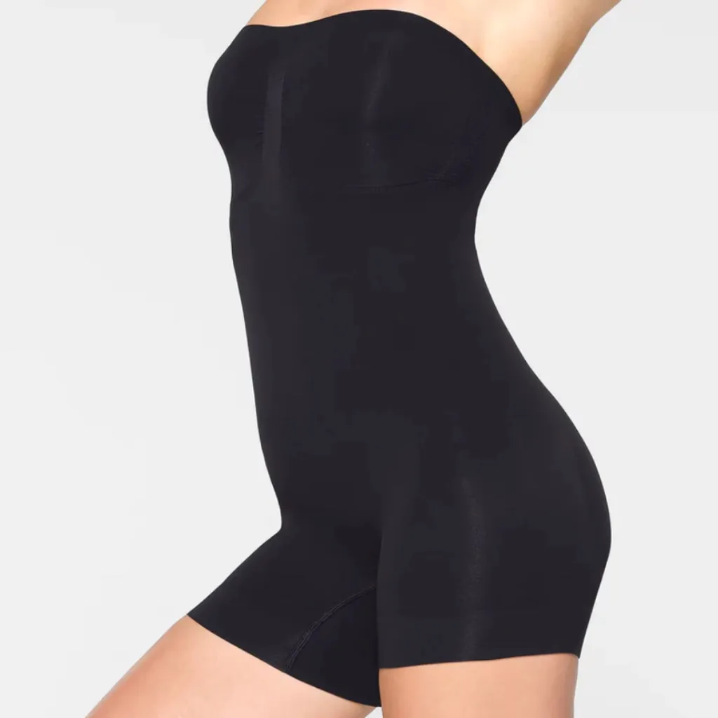 Skims Seamless Sculpt Strapless Shortie Bodysuit Onyx Size L NWOB - Image 7