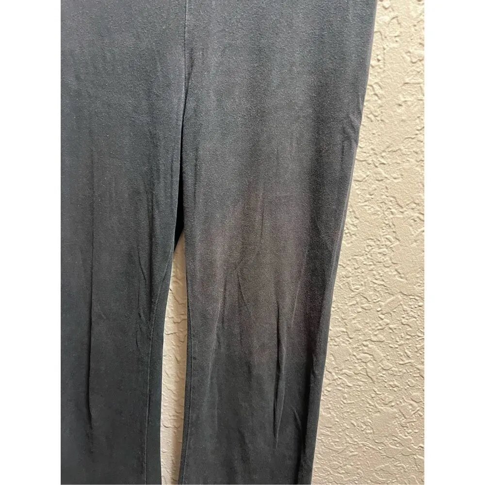 Victorias Secret Black With Grey Band Bootcut Leggings Woman’s Size Medium-Disco - Image 3