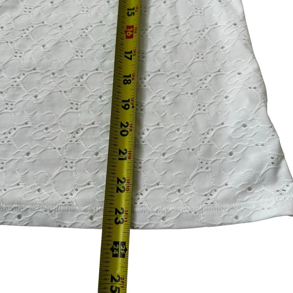 Michael Kors White Eyelet Shirt Women Top Size Large | 4-27 - Image 6