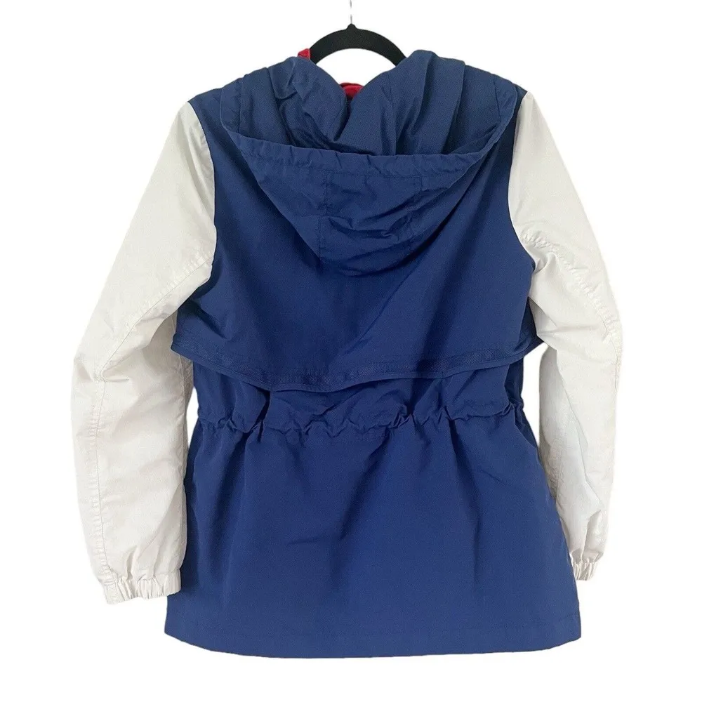 Tommy Hilfiger Retro Blue White Anorak Full Zip Windbreaker Jacket Size Small - Image 2