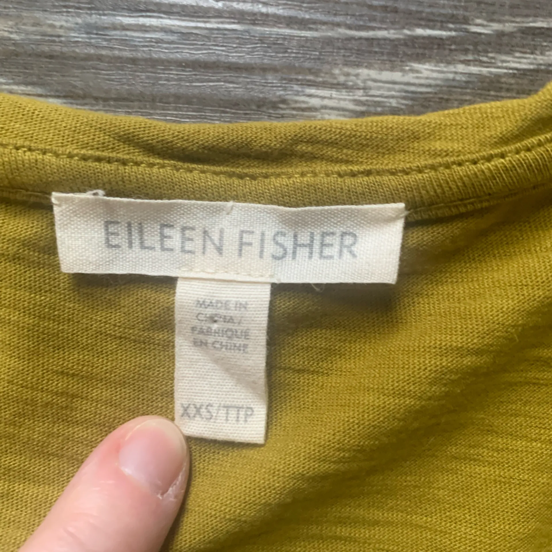 Eileen Fisher V-Neck Mustard Yellow Women's Top XXS - Image 4