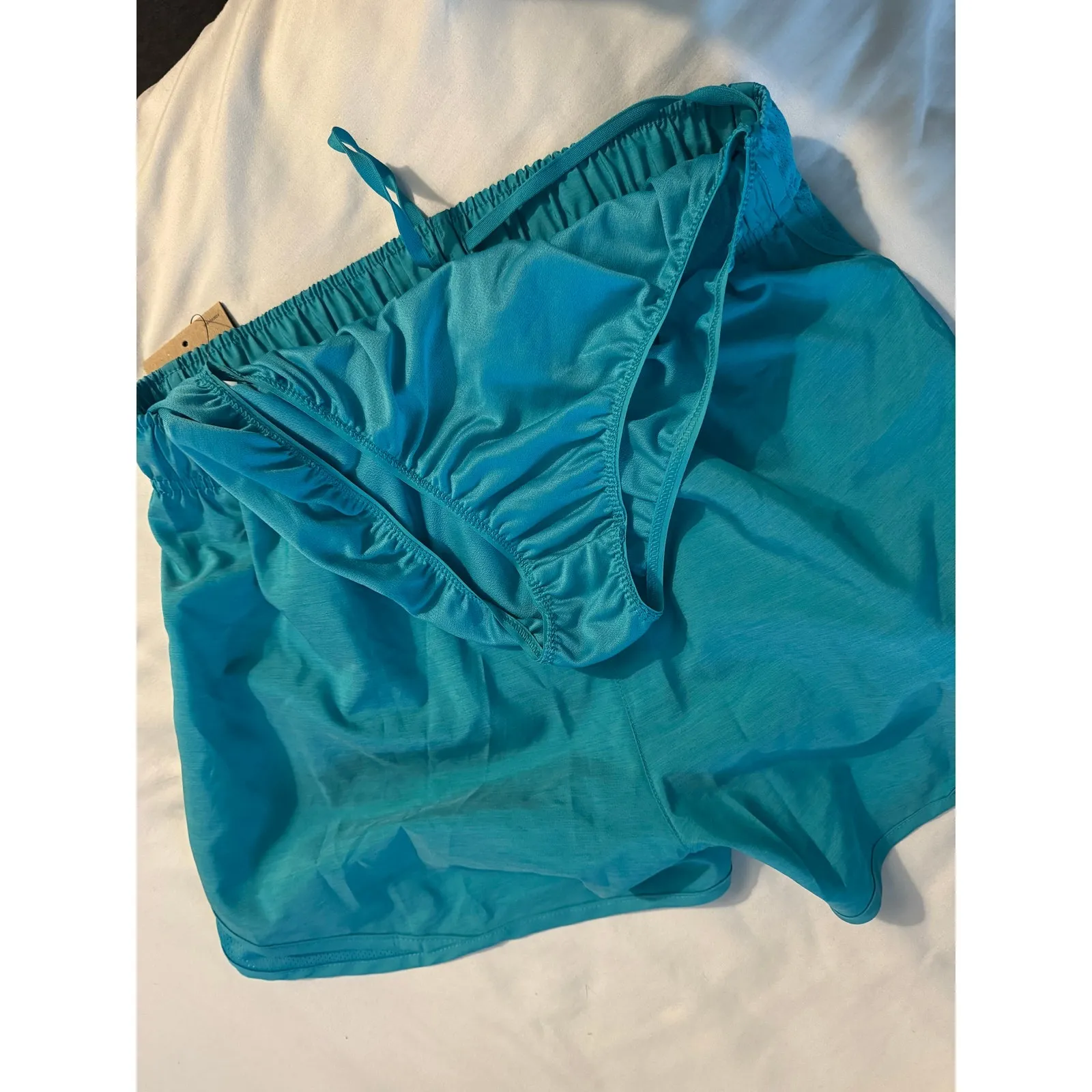 Nike Tempo Dri-FIT Mid-Rise Brief Lined Running Shorts Turquoise Blue Small NEW - Image 8