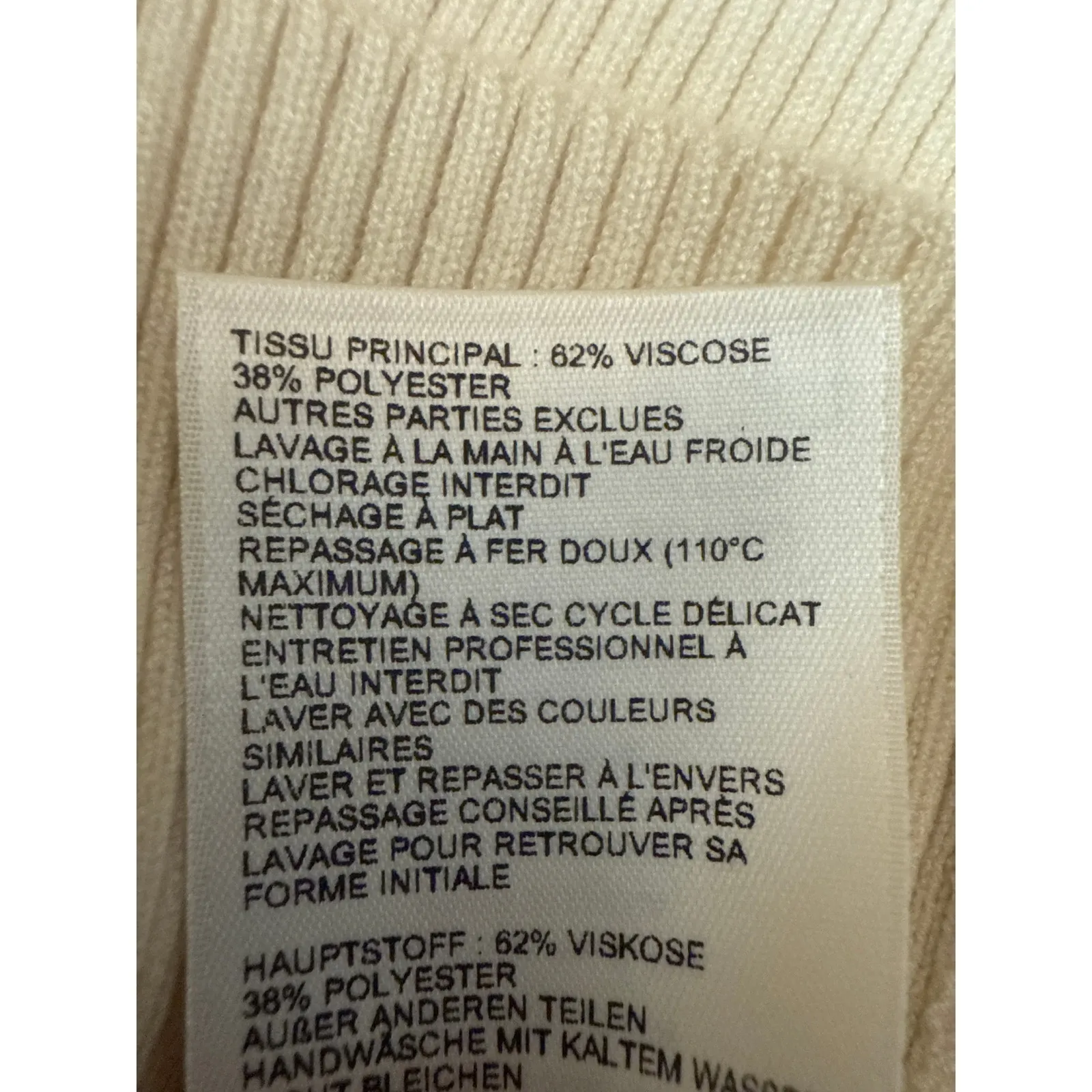 Ba&sh Women's Cream Sleeveless Ribbed Knit Square Neck Cami Tank Top Size S - Image 4