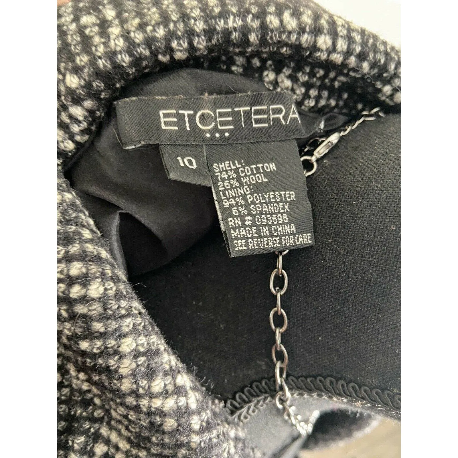 Etcetera Wool Blend 3/4 Sleeve Coat Size 10 - Image 7