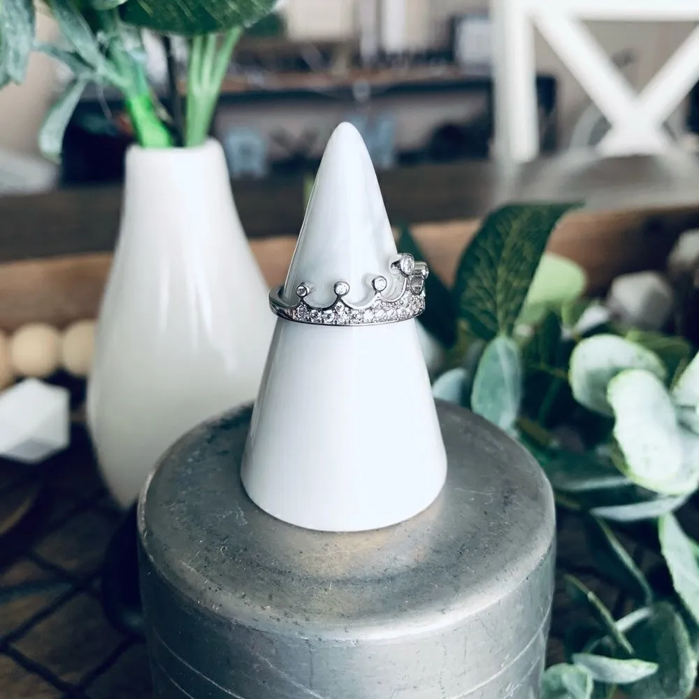 NWOT Fragrant Jewels silver princess queen gemstone ring - Image 4