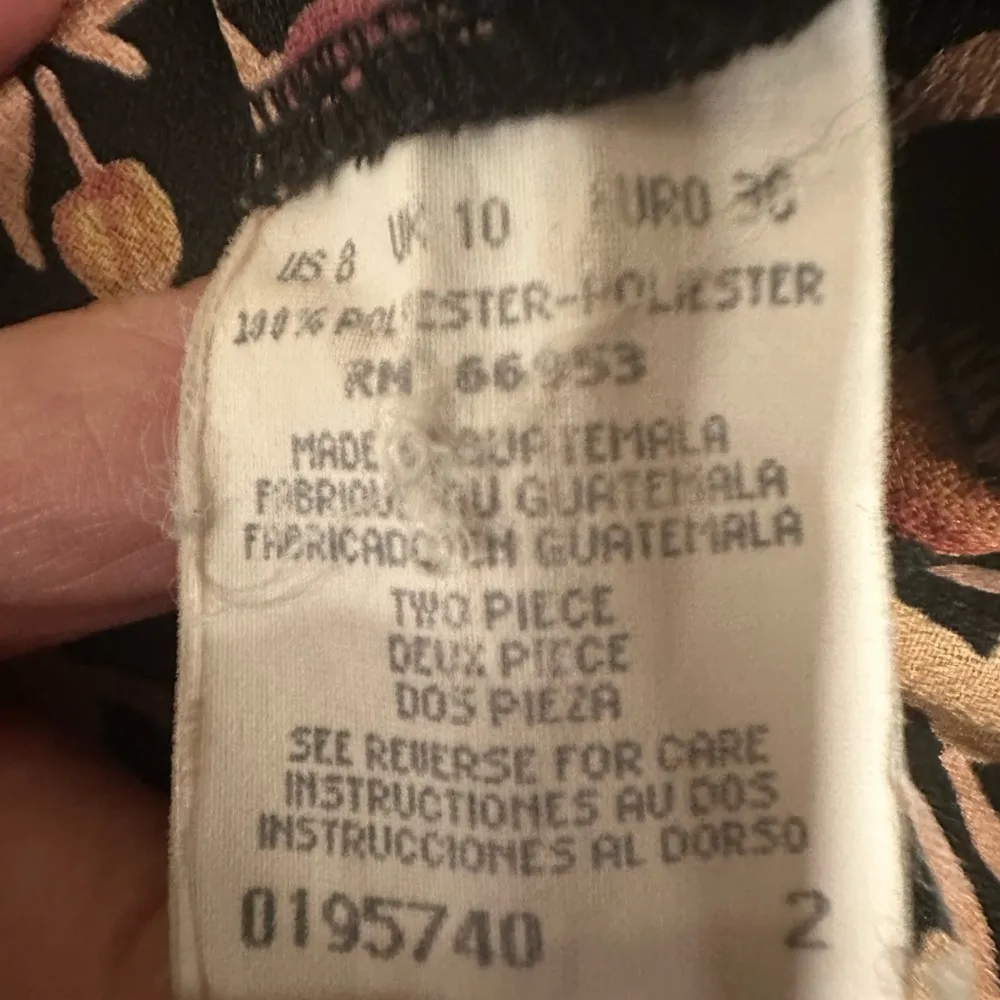 Euc Leslie Fay Floral Button Up Shirt/ blazer Black Orange Yellow Collared Top - Image 6