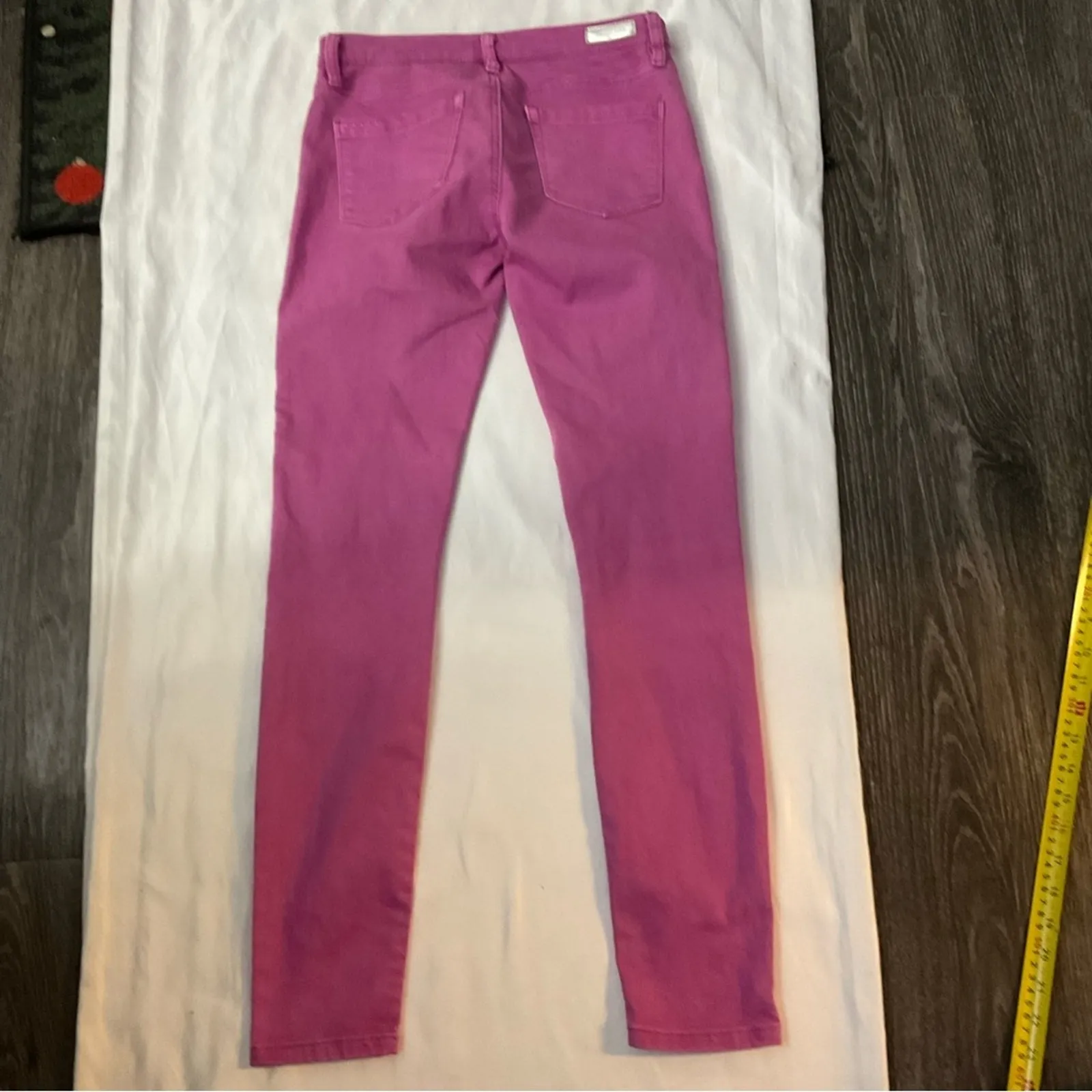 Blank NYC Pink Denim Skinny Jeans 27 Classic Preppy Coconut Girl Rainbow Casual - Image 4