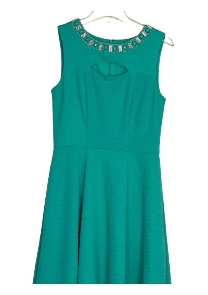 Studio One New York Women's Dress Color Teal Size 8 Sku 2374 - Image 4