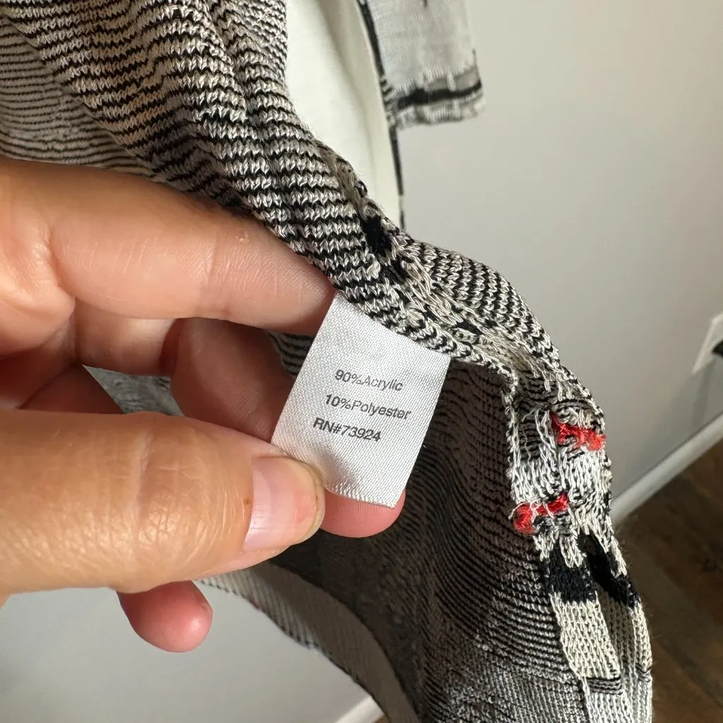 Ming Wang abstract colorful knit open blazer - Image 5