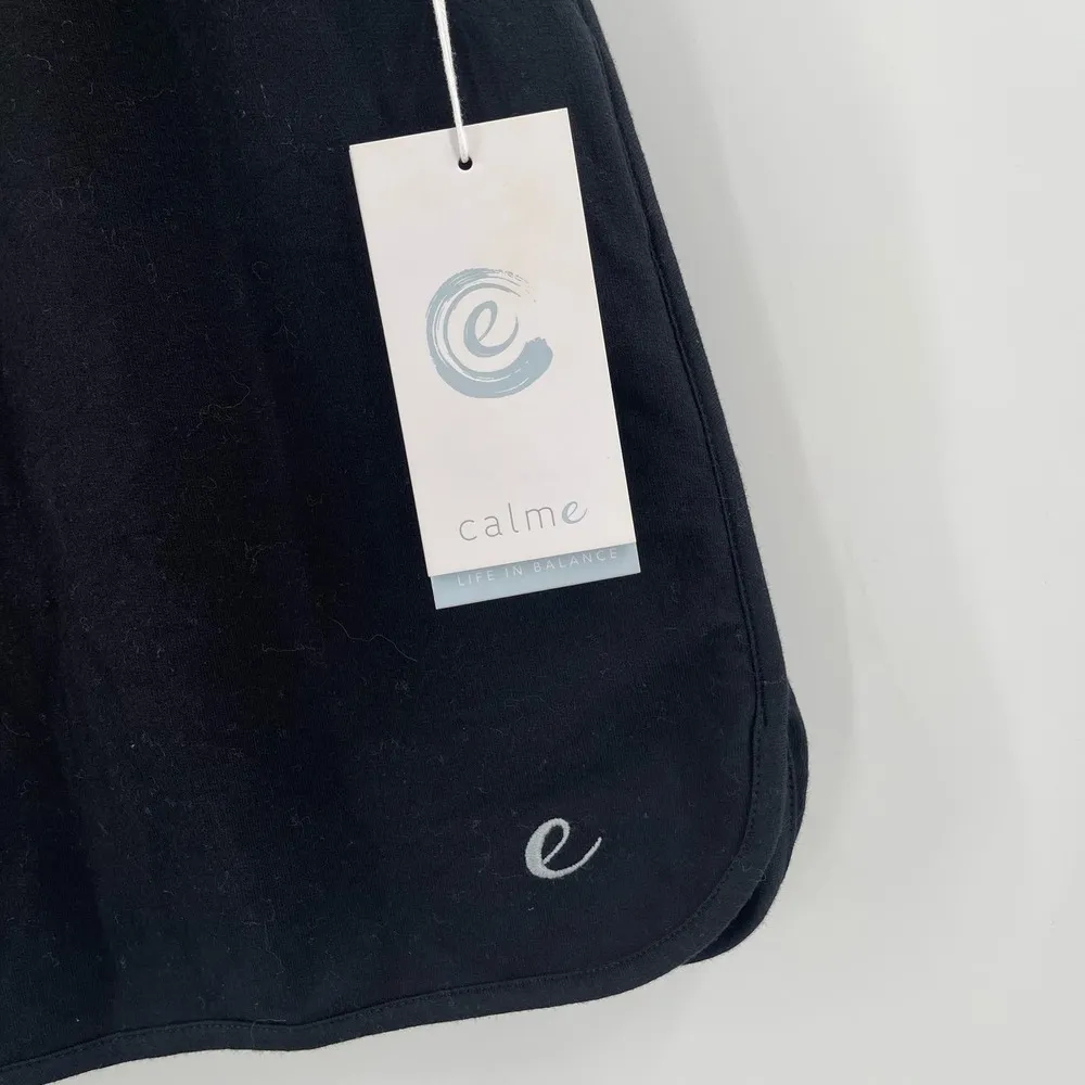 CALME By Johnny Was Skirt Size Large Terry Commuter Short Black NWT Athleisure - Image 7