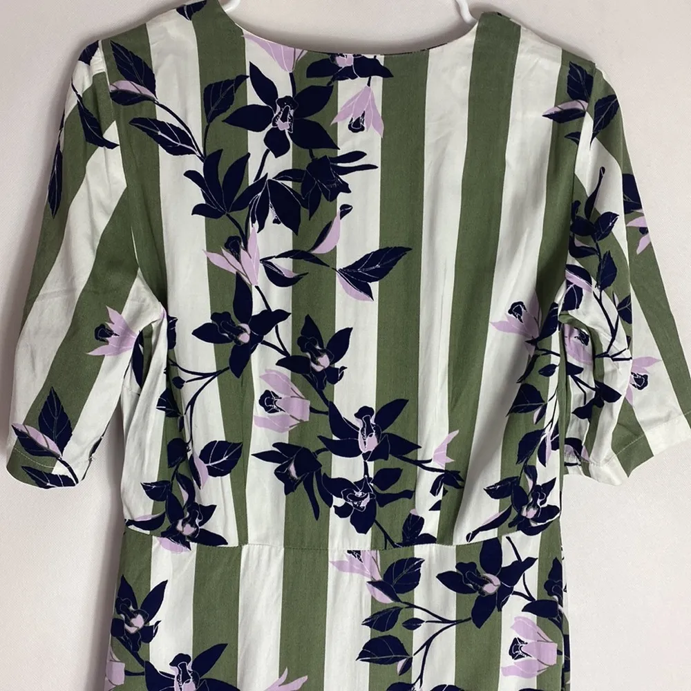 Vero Moda Laurel green striped shirt dress size small NWT - Image 5