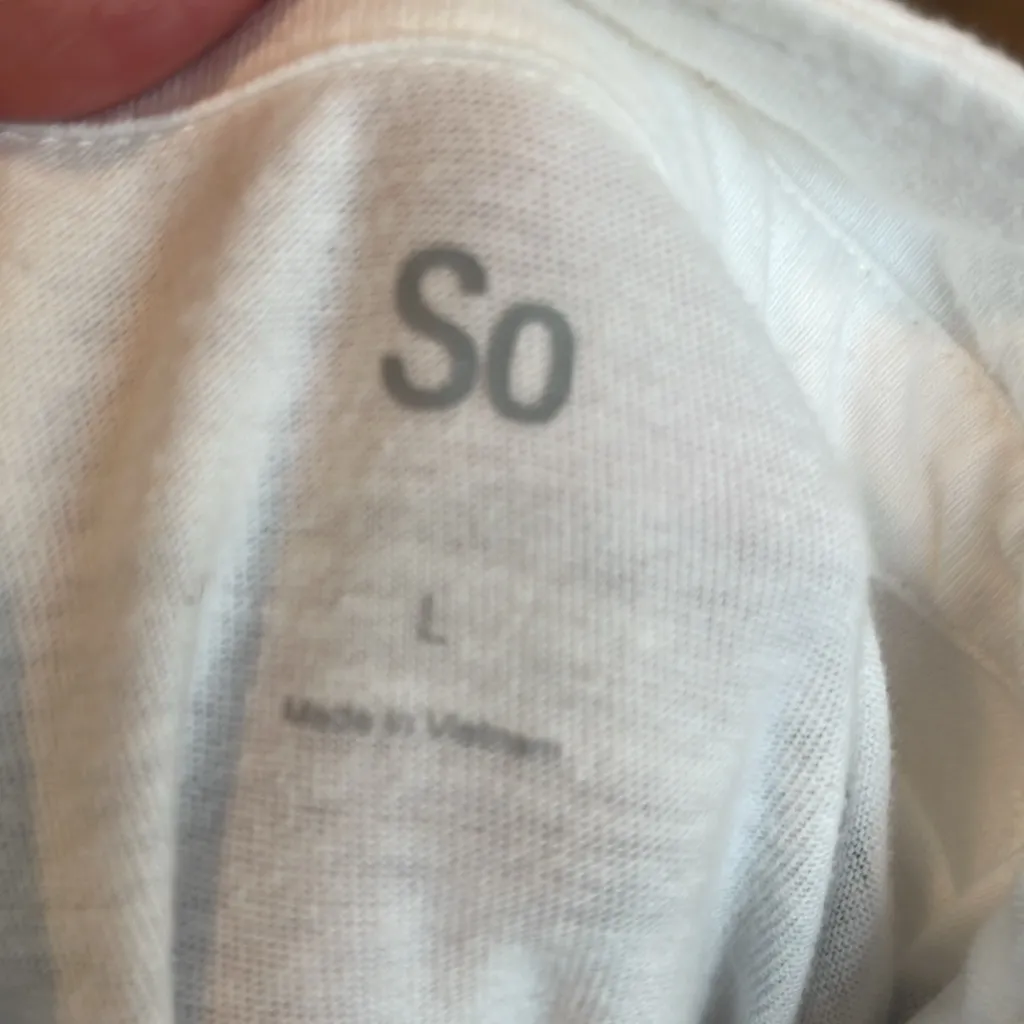 SO Rugby Shirt Gray White Striped Knit - Image 6