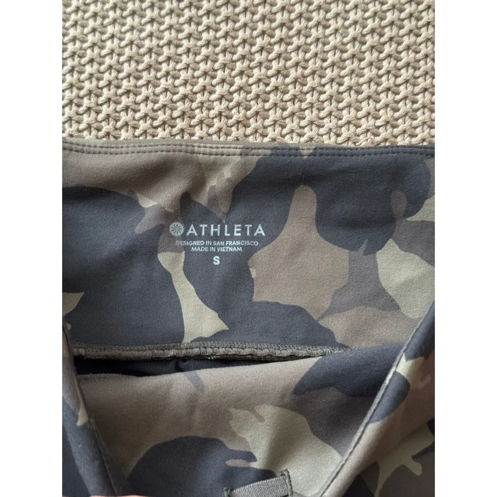 Athleta Essex Hybrid Camo Print Leggings High Rise Athletic Training Pants Small - Image 3