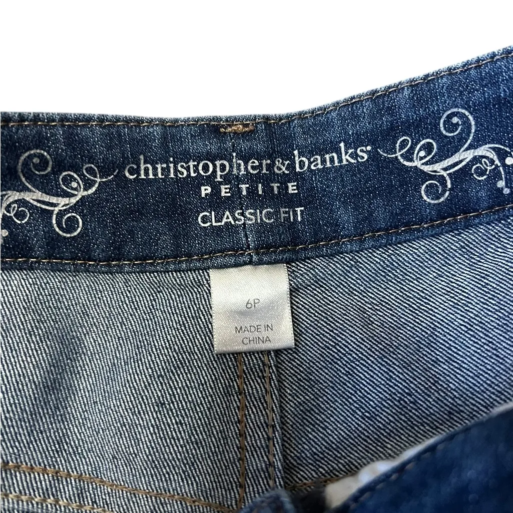 Christopher & Banks Straight Leg Blue Jeans - Image 2
