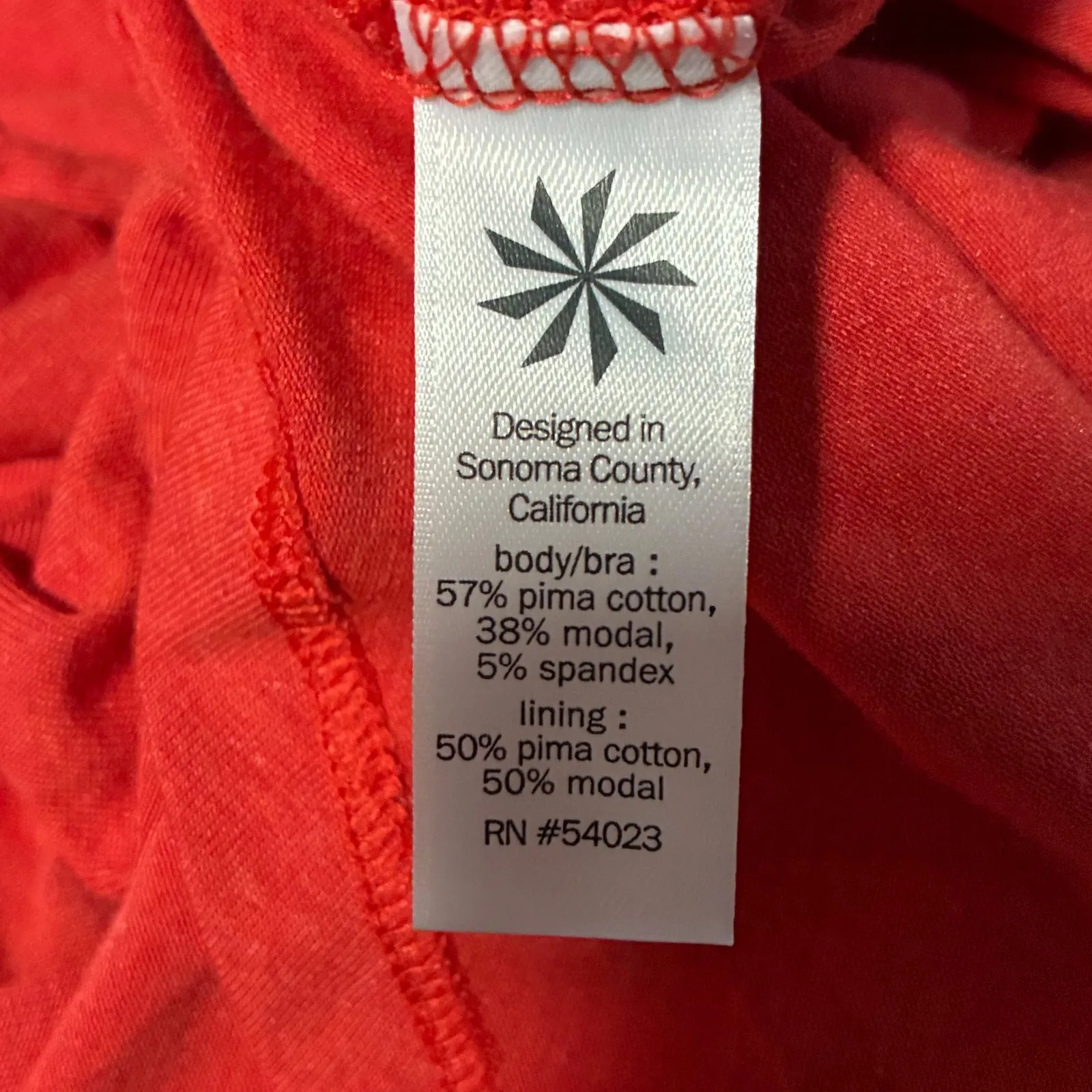 Athleta Red Sleeveless Ruched Bodycon Knee Length Tank Dress Size Small - Image 8