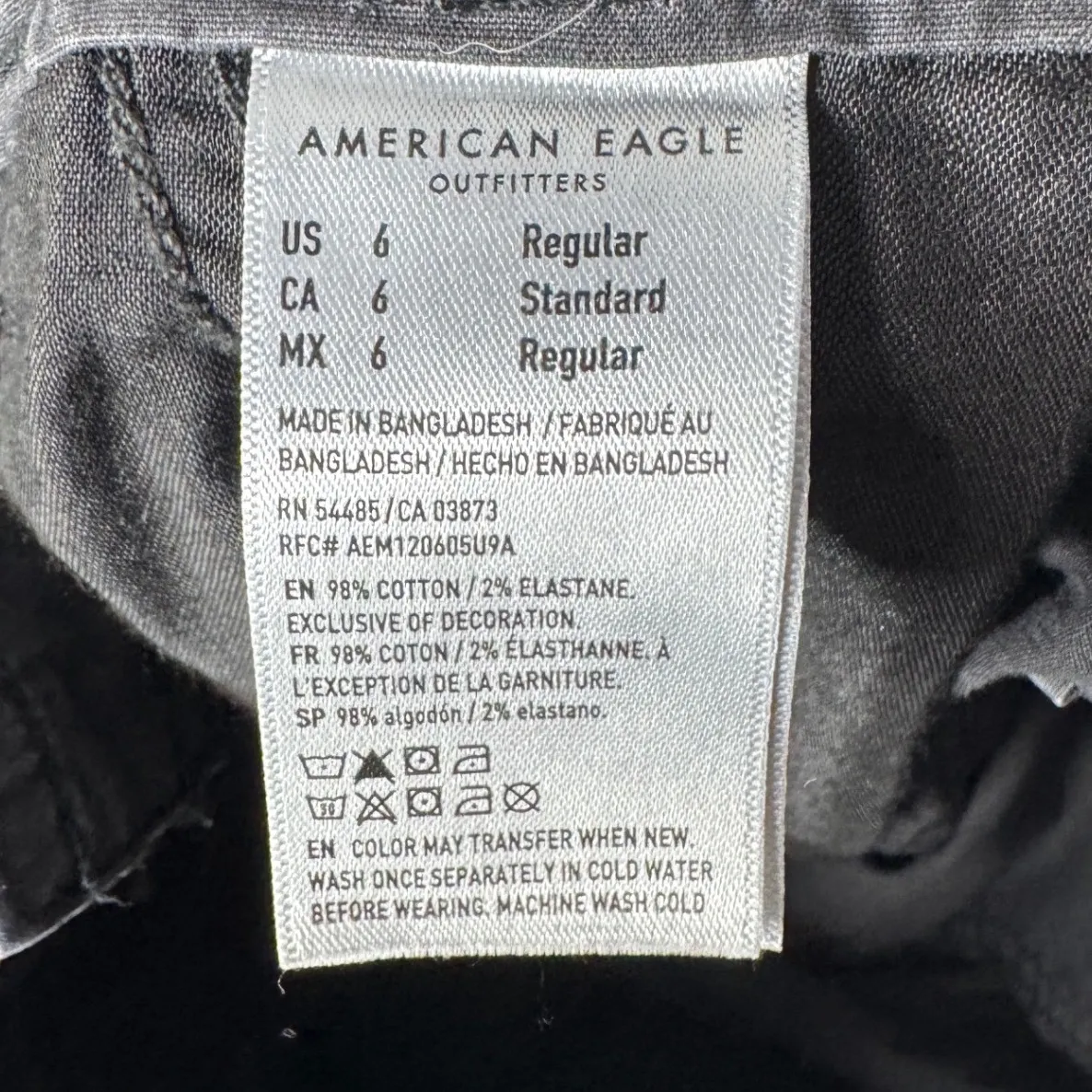 AMERICAN EAGLE Charcoal Gray Cargo Pants Size‎ 6 Regular - Image 3