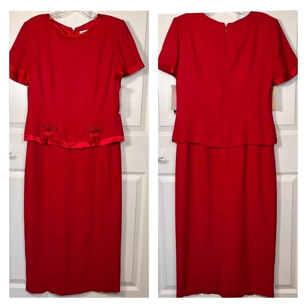 Jessica Howard Red Maxi Dress Sz 12 Vintage Nordstrom NWT - Image 15
