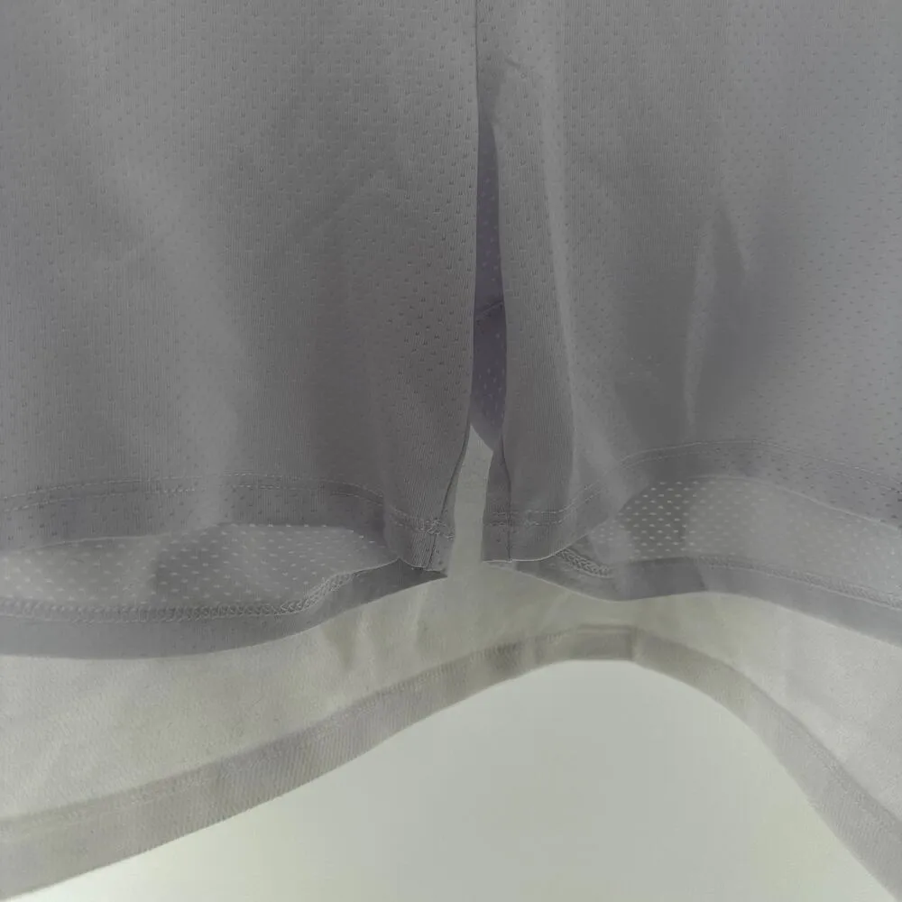 Krimson Klover Avery Mini Skort Elastic Side Striped Tennis Golf White L NWOT Size L - Image 4