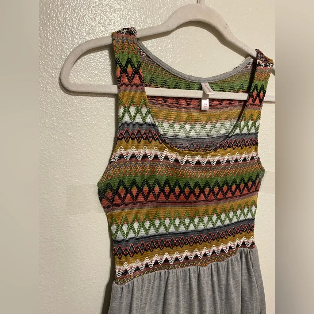 Southwest Print Sleeveless Maxi Dress | Boho Festival Knit Maxi Xhilaration (M) - Image 6