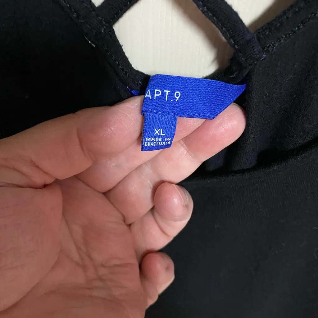 Apt. 9 Black Strappy Tank Top - Image 3